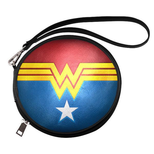 Wonder Woman Round Makeup Bag