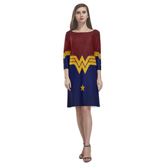 Wonder Woman Loose Round Neck Dress