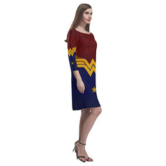 Wonder Woman Loose Round Neck Dress