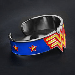 Wonder Woman Logo Metal Cuff Bracelet