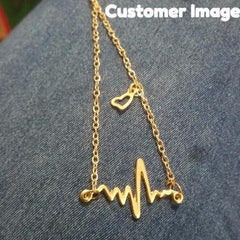 Wonder Woman Heartbeat Gold Plated Necklace