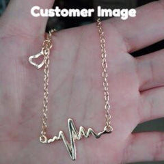 Wonder Woman Heartbeat Gold Plated Necklace