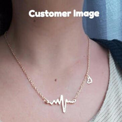 Wonder Woman Heartbeat Gold Plated Necklace