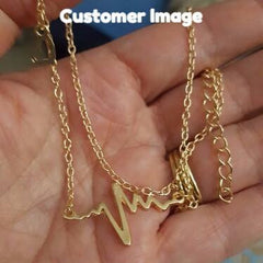 Wonder Woman Heartbeat Gold Plated Necklace