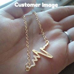 Wonder Woman Heartbeat Gold Plated Necklace