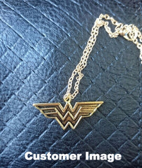 Wonder Woman Gold Plated Pendant Necklace