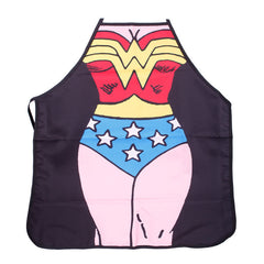 2 Pieces Funny Superman Wonder Woman Cooking Apron