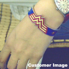 Wonder Woman Logo Metal Cuff Bracelet