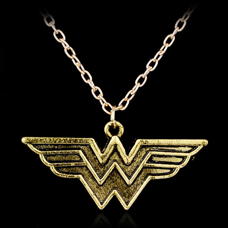 Wonder Woman Gold Plated Pendant Necklace