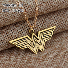 Wonder Woman Gold Plated Pendant Necklace