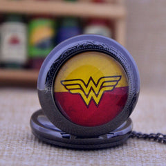 Wonder Woman 3 Colors Pocket Watch Necklace