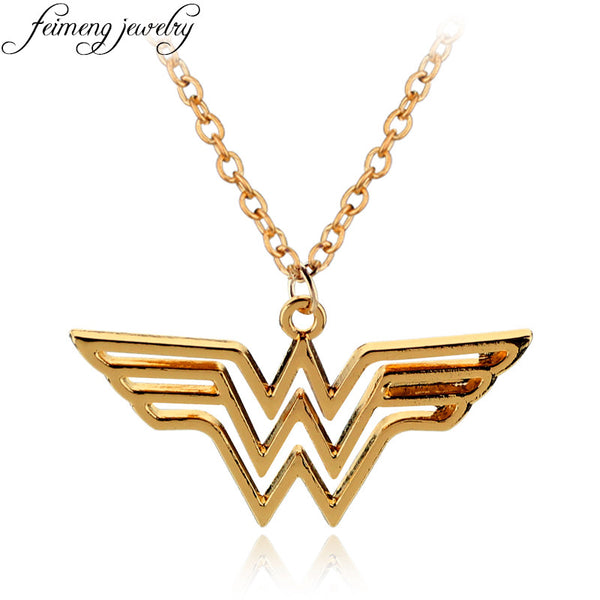 Wonder Women Necklace Golden Super HeroNecklace