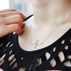 Wonder Woman Heartbeat Gold Plated Necklace